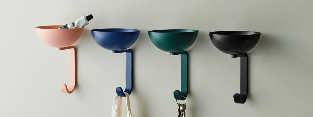 The Northern - Nest wall hook in the ambience view. Whether standing alone or arranged in several as a coat rack, Nest provides a great eye-catcher and also brings a breath of fresh air into any ambience due to the diverse color selection.