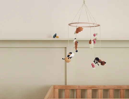 Mobiles for children and adults. Figurative and strengthened forms.