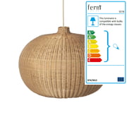 ferm living - Braided rattan lamp