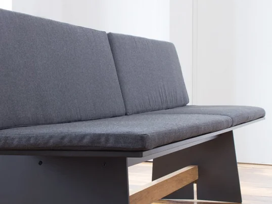 The matching seat cushion for the Tension bench by Conmoto is available with and without backrest. You need two of the Conmoto cushion for one bench.