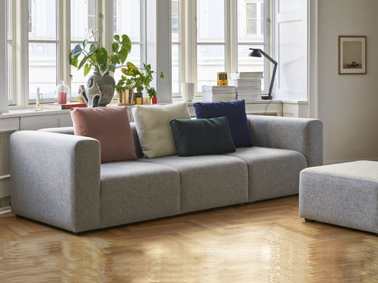 The Mags Sofa by Hay in the ambience view: The modular sofa is perfect for resting and relaxing due to its high armrests and deep seat.