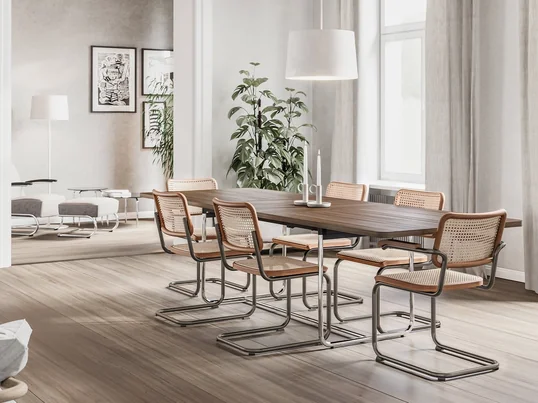 The S 32 // S 64 special edition 2022 is ideal for grouping around your dining table. They are not only visually eye-catching, but also provide comfort.