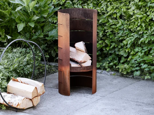 FireCylinder garden fireplace from Eva Solo made of corten steel