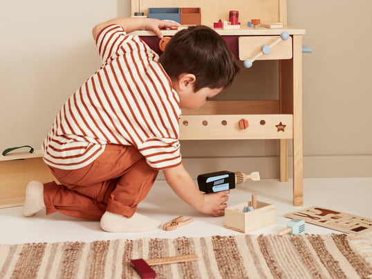 Kid's Hub workbench with accessories from Kids Concept