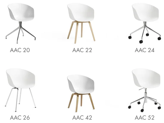 HAY ABOUT A CHAIR AAC22 ホワイト About A Chair AAC 22 | Hay | Dining Room Chairs - Designer