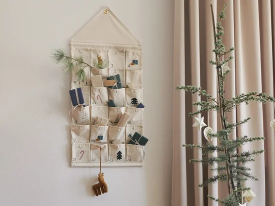 お値下げ！ファームリビング/アドベントカレンダー(sand) Star Advent Calendar | Christmas decoration in 100% cotton