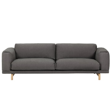 Muuto - Rest Sofa, 3 seater, 123 Grey Remix