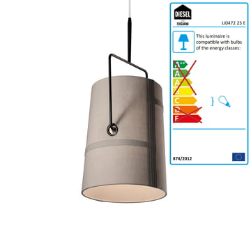 Diesel Living - Fork piccola Pendant Light, brown / grey