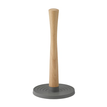 Paper towel holder from leather, wood / Kitchen roll holder, rounded e –  Rowzec Design