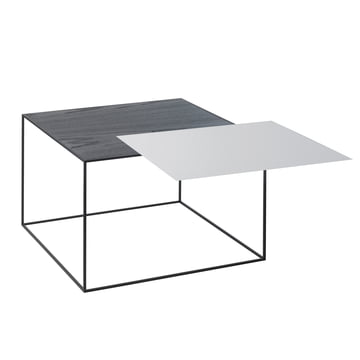 by Lassen - Twin 49 Side Table, black ash/cool grey