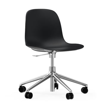 Form Swivel Office Chair by Normann Copenhagen in Black / Aluminium