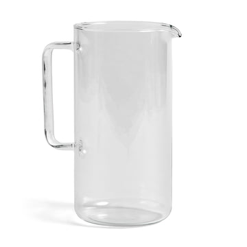 Heat Resistant Glass Water Pitcher with Auto Open Stainless Steel Lid Clear Water  Carafe for Hot and Cold Juice Beverage Tea