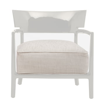 The Kartell - Cara armchair, frame ivory / cover beige