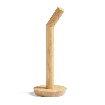 Solid Oak Paper Towel Holder with Spice Rack