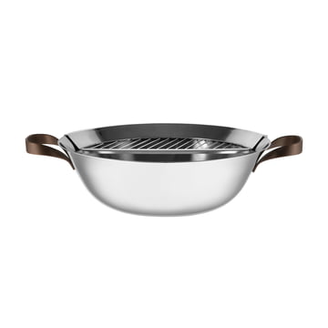 Stainless steel lid for induction wok pan - 36cm