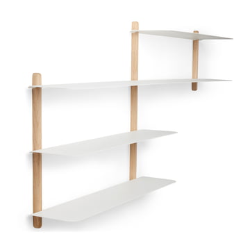 Fytz Design Small Floating Shelf Set of 2 - White Small Shelf for Wall with No Drill Shelf Option [ Adhesive Shelf ]