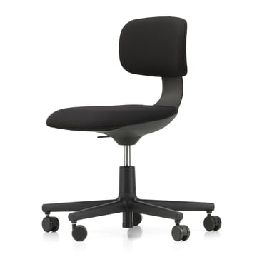 Fabric PVC Neck Support Office Chair, Black