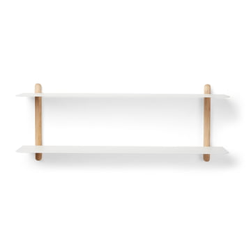 Fytz Design Small Floating Shelf Set of 2 - White Small Shelf for Wall with No Drill Shelf Option [ Adhesive Shelf ]