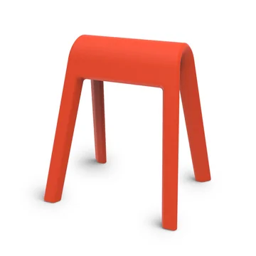 The seat buck from Wilkhahn , orange-red
