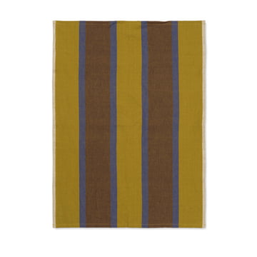 Brown Kitchen Tea Towels with Soft Classic Check Pattern