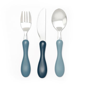 Sebra Silicone Spoons - 2-Pack - Long - Vintage Blue