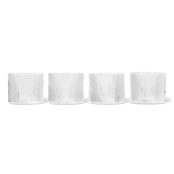 Buy Lunnix Glass Drinkware Set of 4, Can Shaped Cups with Plastic