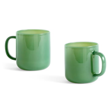 Hay - Borosilicate Mug, 0.3 L, Jade Green Light (Set of 2)