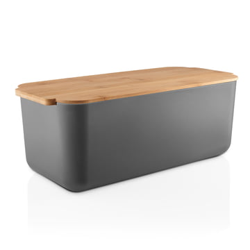 Bread Bin with Bamboo Lid - White