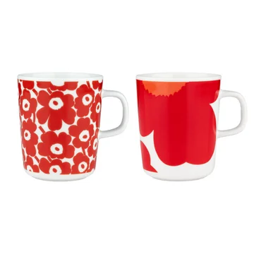 Marimekko - Oiva Pikkuinen Unikko serving platter & Mug with