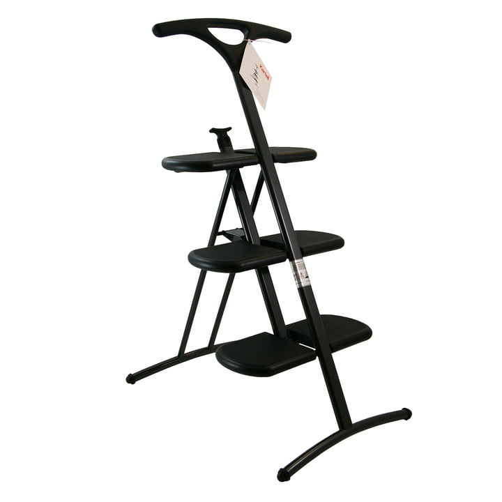 Tiramisù folding ladder in black from Kartell
