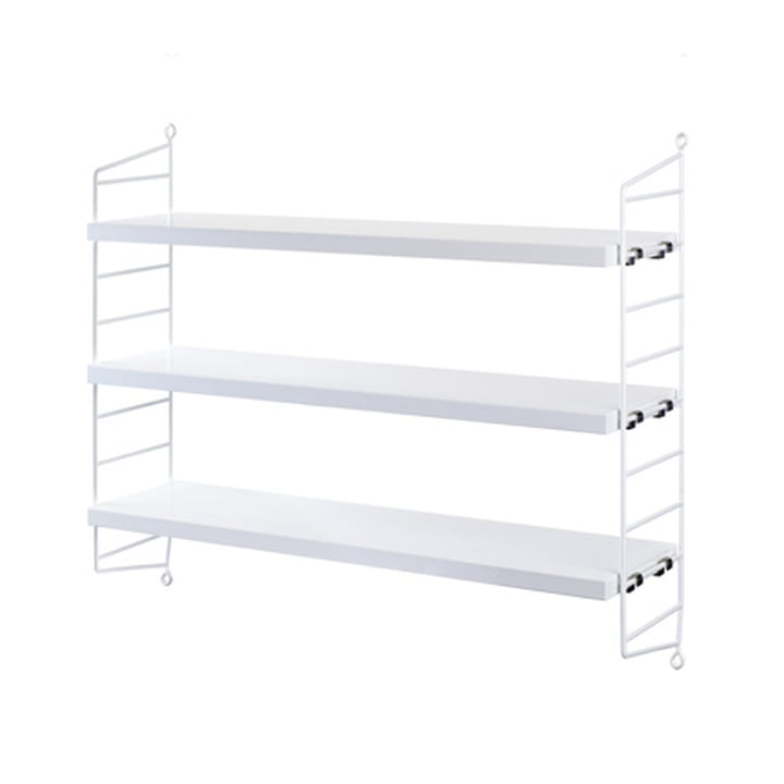 Pocket Wall shelf from String in white