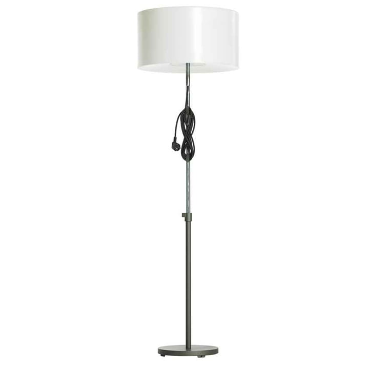 Carpyen Harry Floor Lamp White Shade Pedestal Titanium