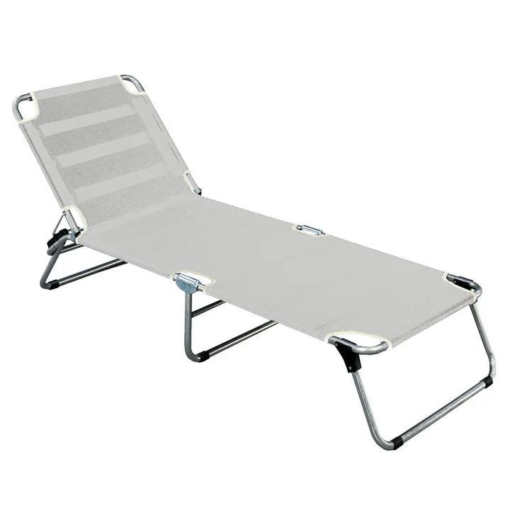 Amigo Aluminium three-legged lounger from Fiam in silver grey