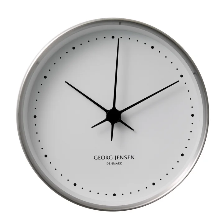 Henning Koppel Wanduhr ø22cm - Edelstahl/ weiss
