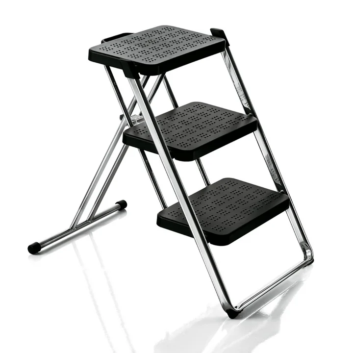 Nuovastep Stepladder - chromed, black