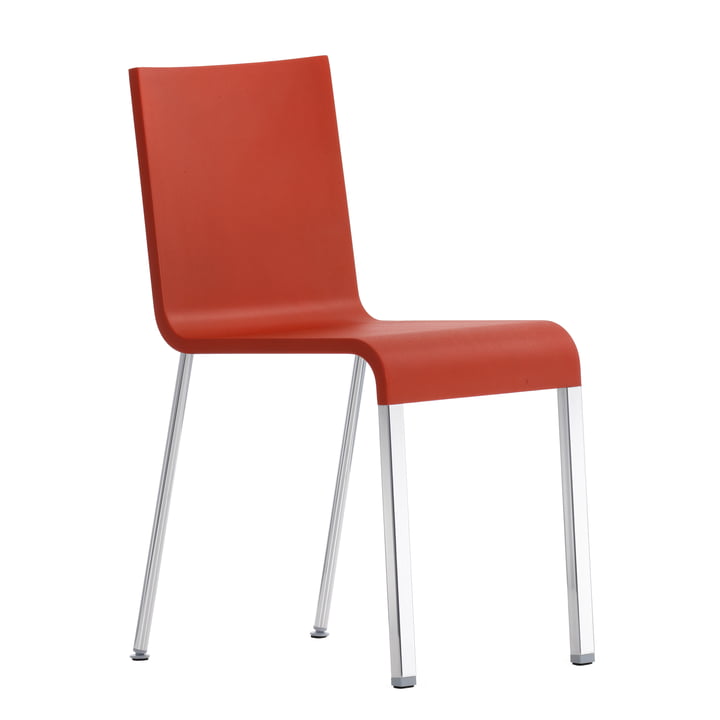 .03 Chair by Vitra in silver/ signal red