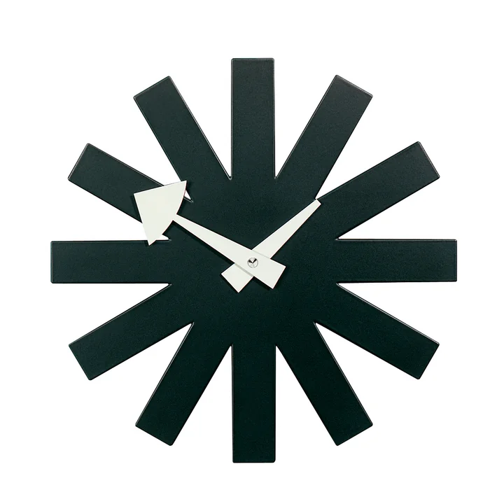 Asterisk Clock by Vitra in black