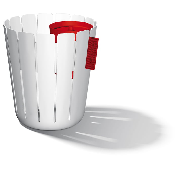 SL17 Basketbin - white / red 