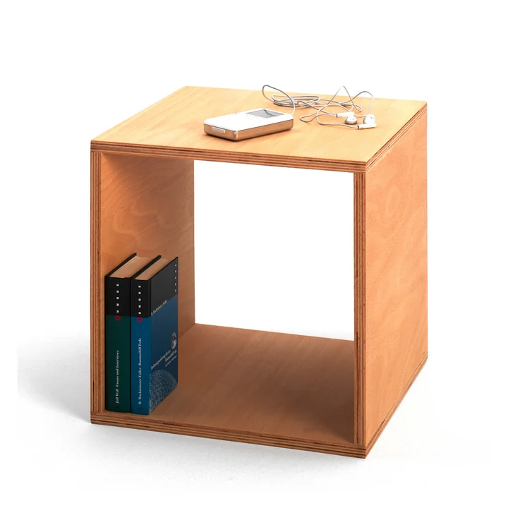 The Cube bedside table from Tojo as a storage surface