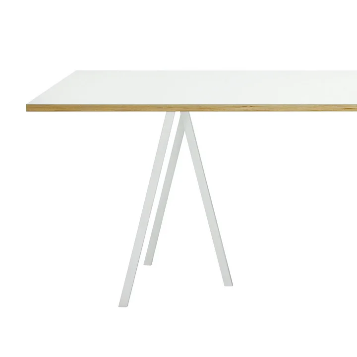 Loop Stand Frame Table trestles with white table top from HAY
