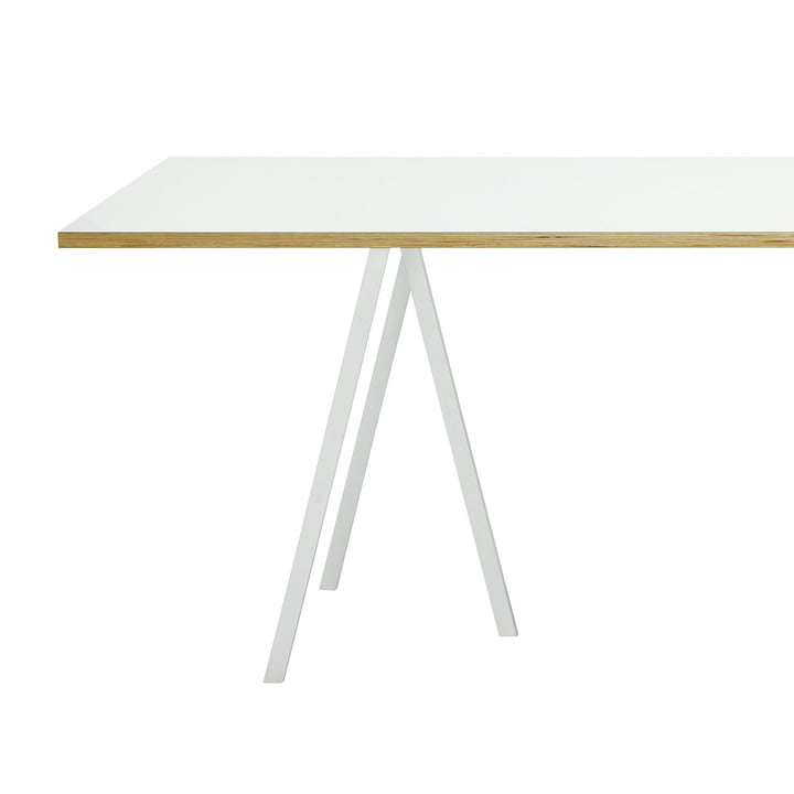 Loop Stand Frame Table trestles with white table top from HAY