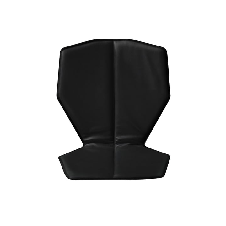 Sitz- und Rückkissen Chair One, Lederbezug, schwarz