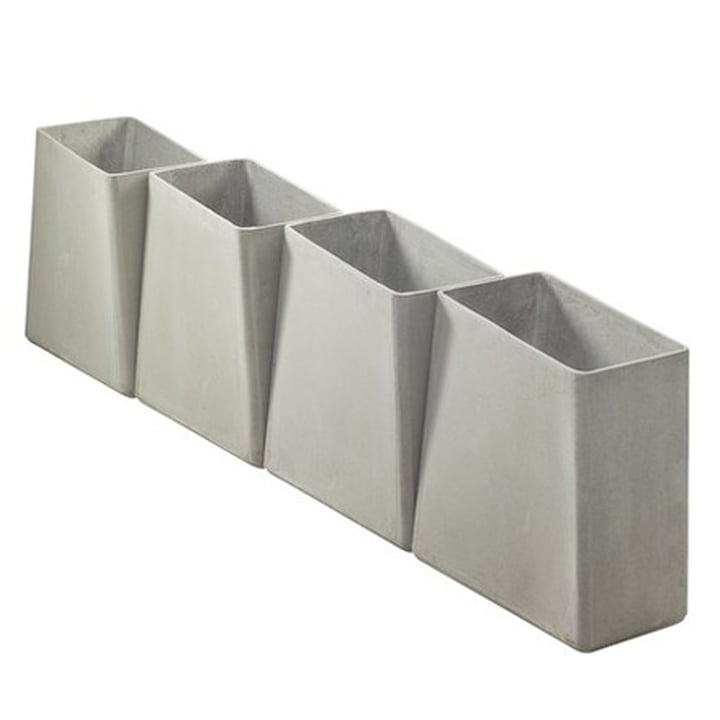 The Twista Plant pot from Eternit in grey