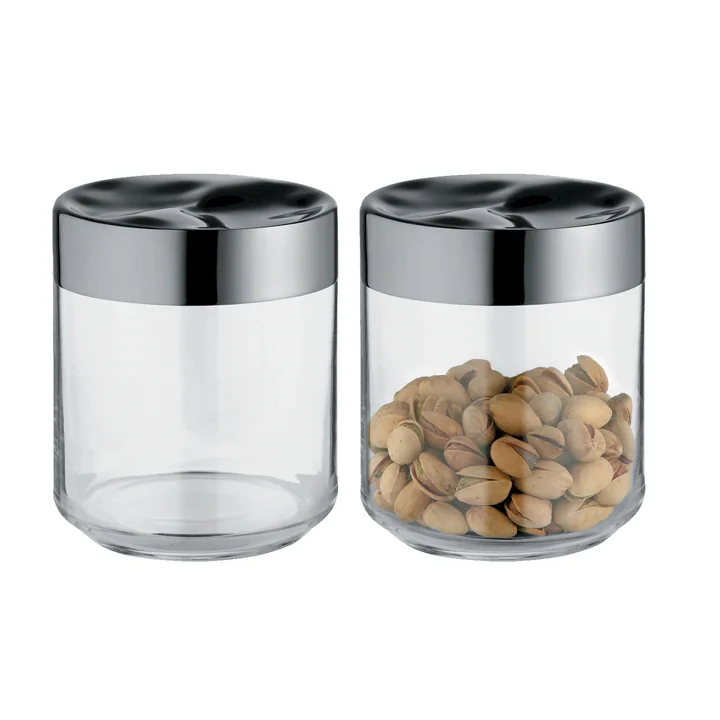 Kitchen jars with pleated lid