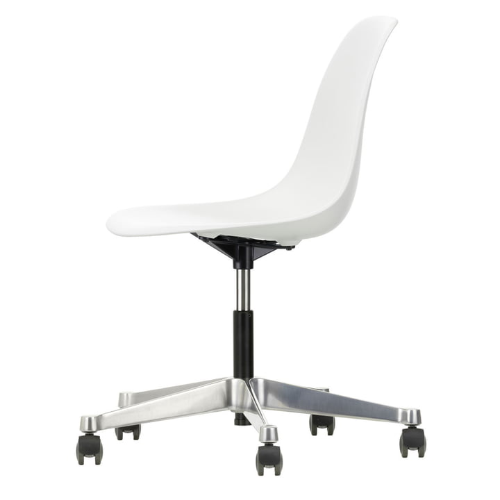 Vitra - Eames Plastic Side Chair PSCC, polished / white