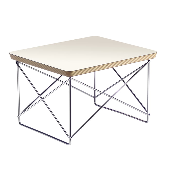 Eames Occasional Table LTR from Vitra in HPL White / Chrome