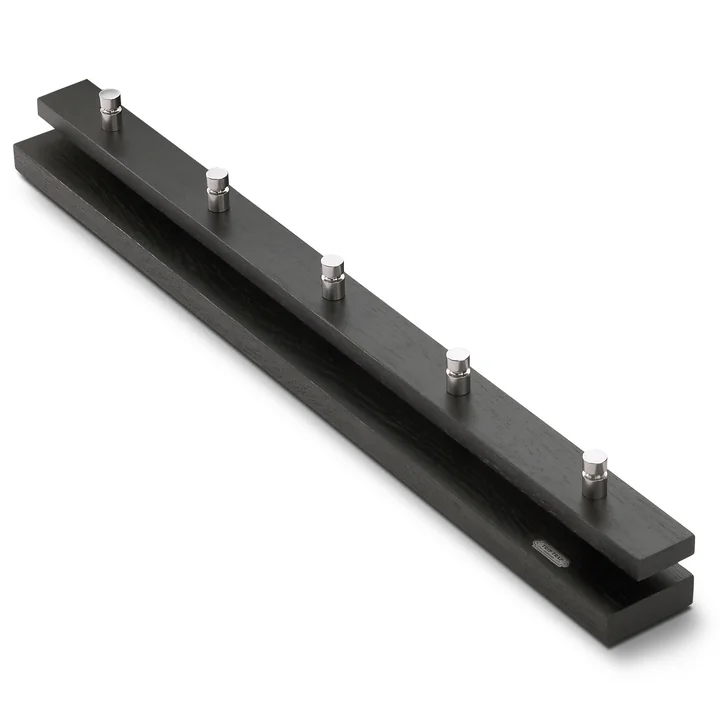 The Skagerak Cutter Coat rail in oak wood black lacquered, small