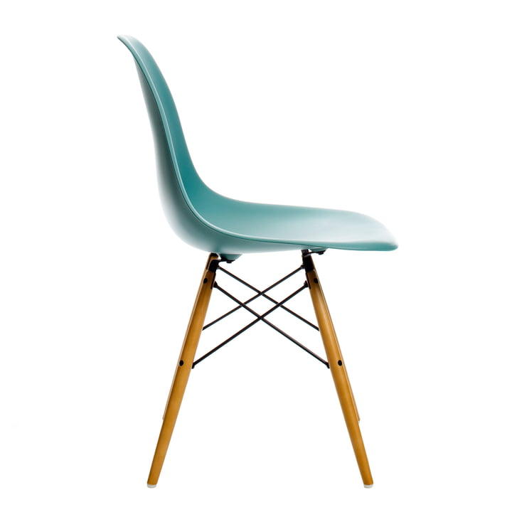 Vitra - Eames Plastic Side Chair DSW, yellowish maple / ocean