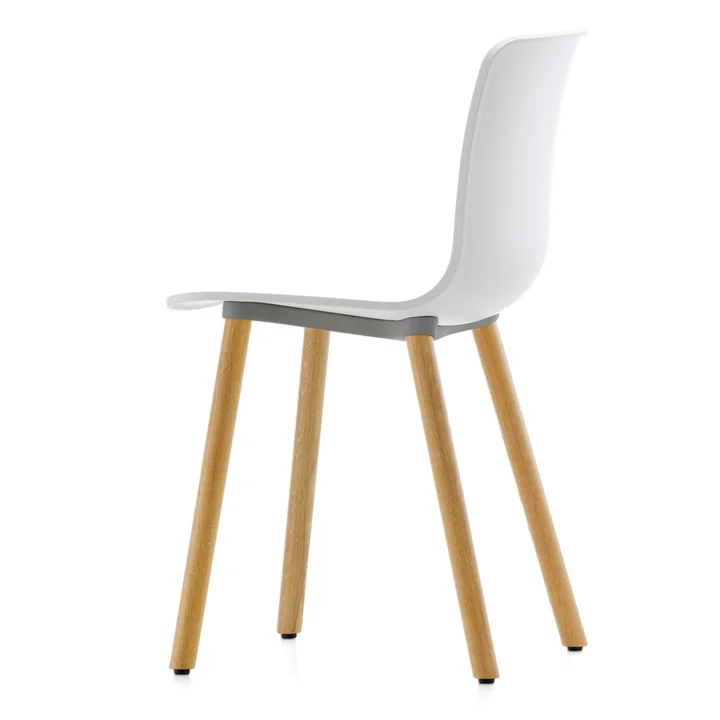 Hal Wood Chair from Vitra made of light oak and with white seat shell