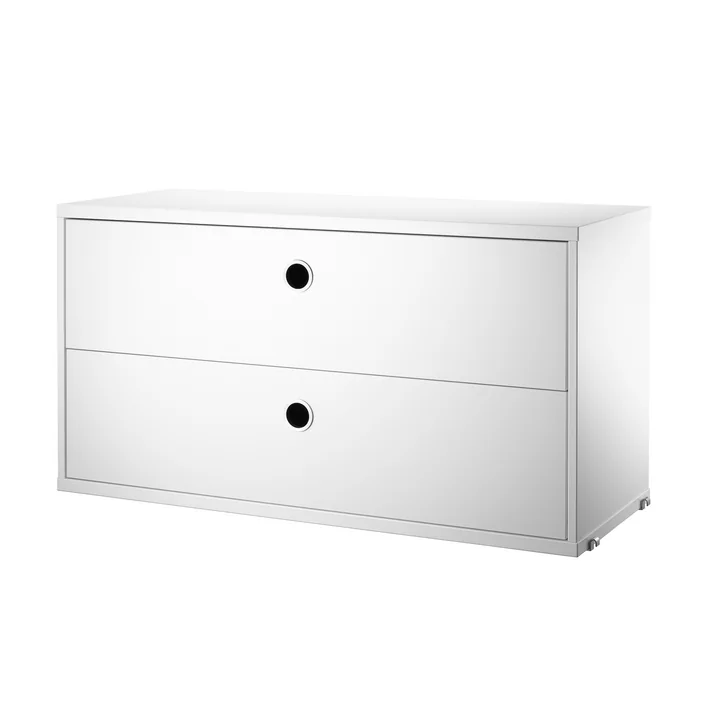 Cupboard module with drawers 78 x 30 cm from String in white